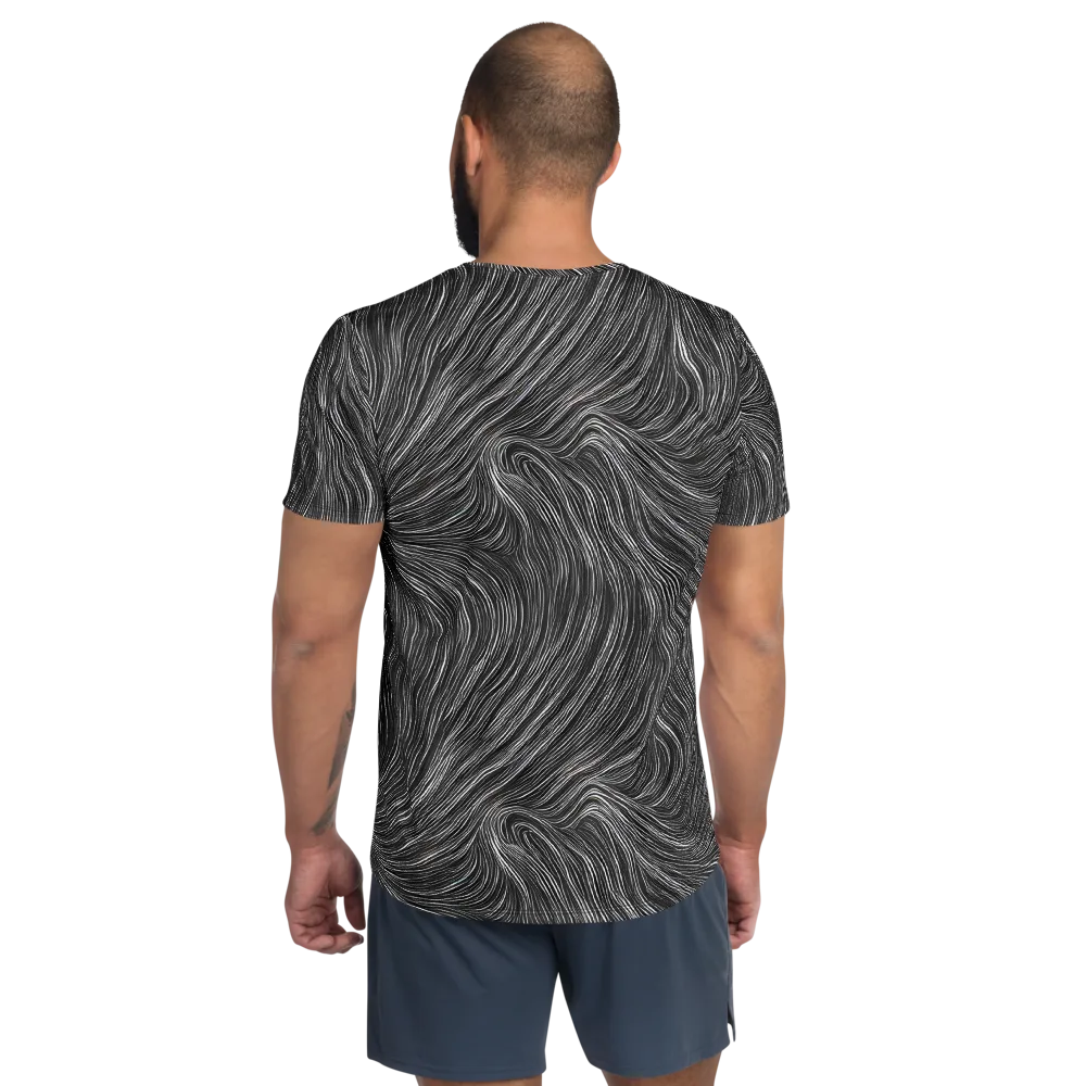 Wirth Waves on Men's Athletic T-Shirt — Back