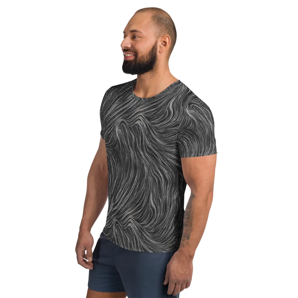 Wirth Waves on Men's Athletic T-Shirt — Left