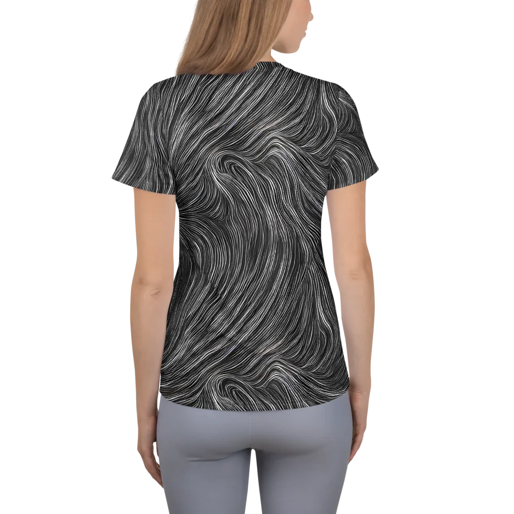 Wirth Waves on Women's Athletic T-Shirt — Back