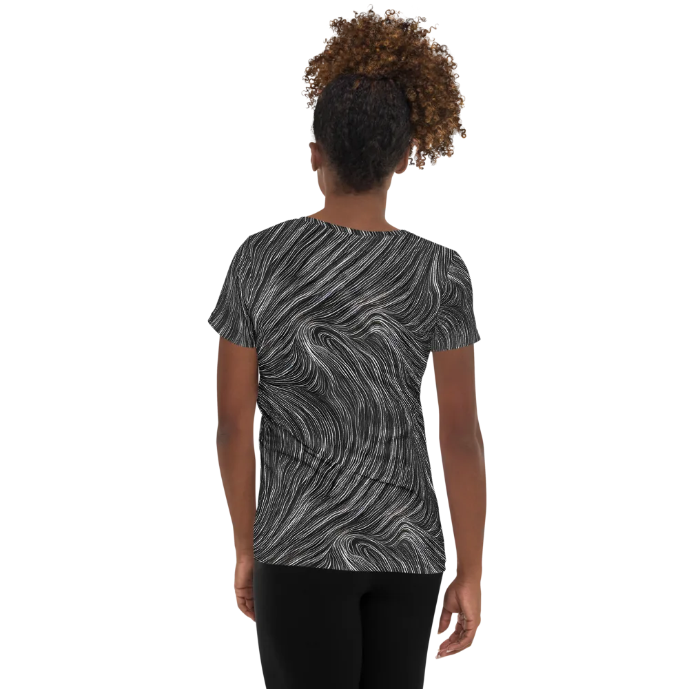 Wirth Waves on Women's Athletic T-Shirt — Back