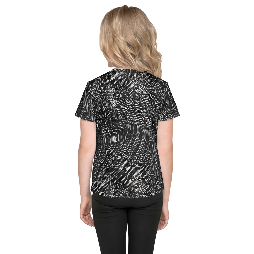 Wirth Waves on Kids Crew Neck T-Shirt — Back