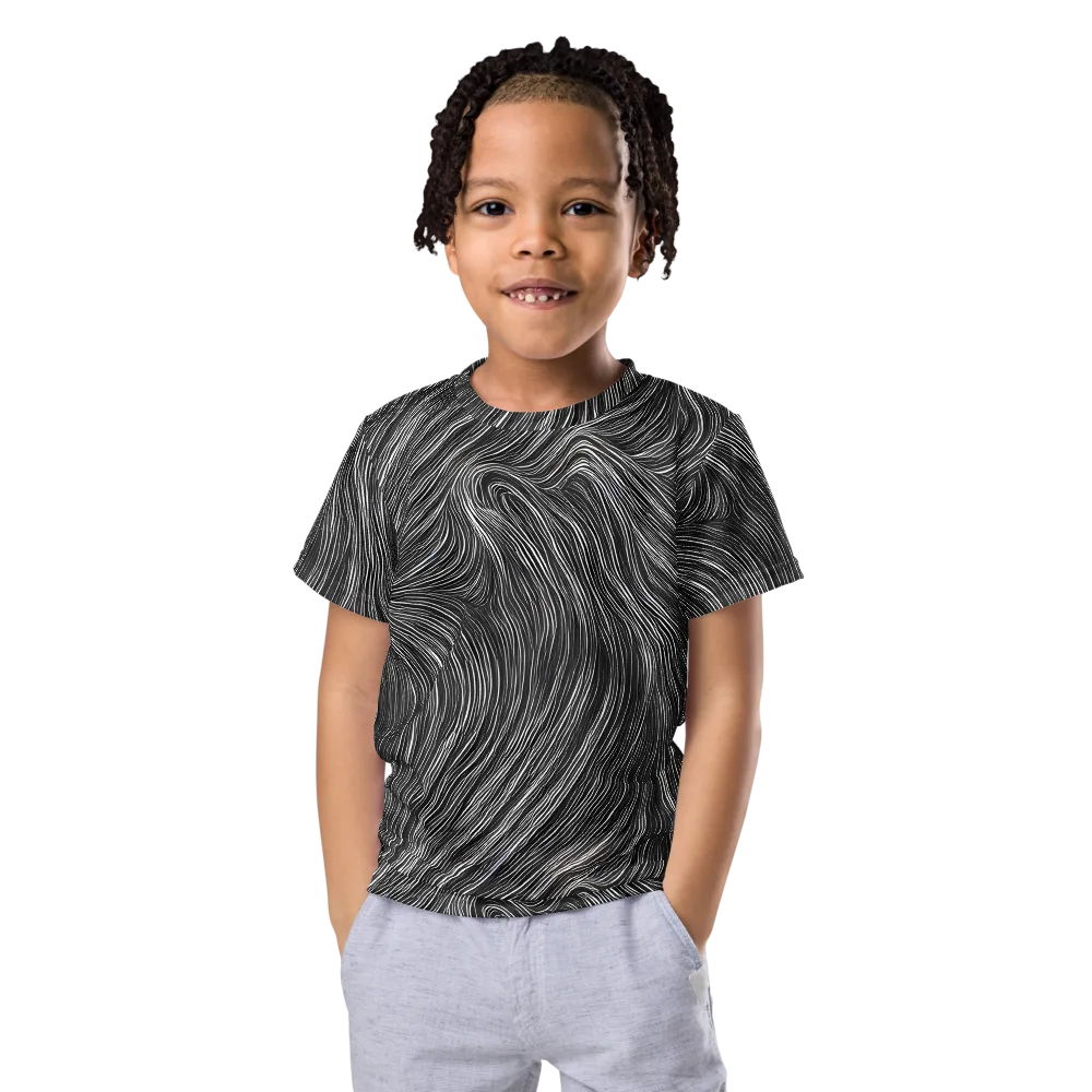Wirth Waves on Kids Crew Neck T-Shirt — Front