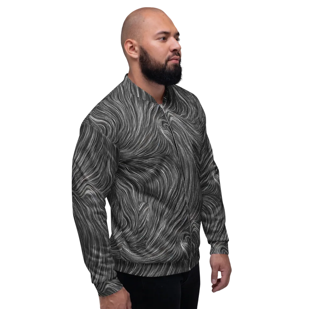 Wirth Waves on Bomber Jacket — Right