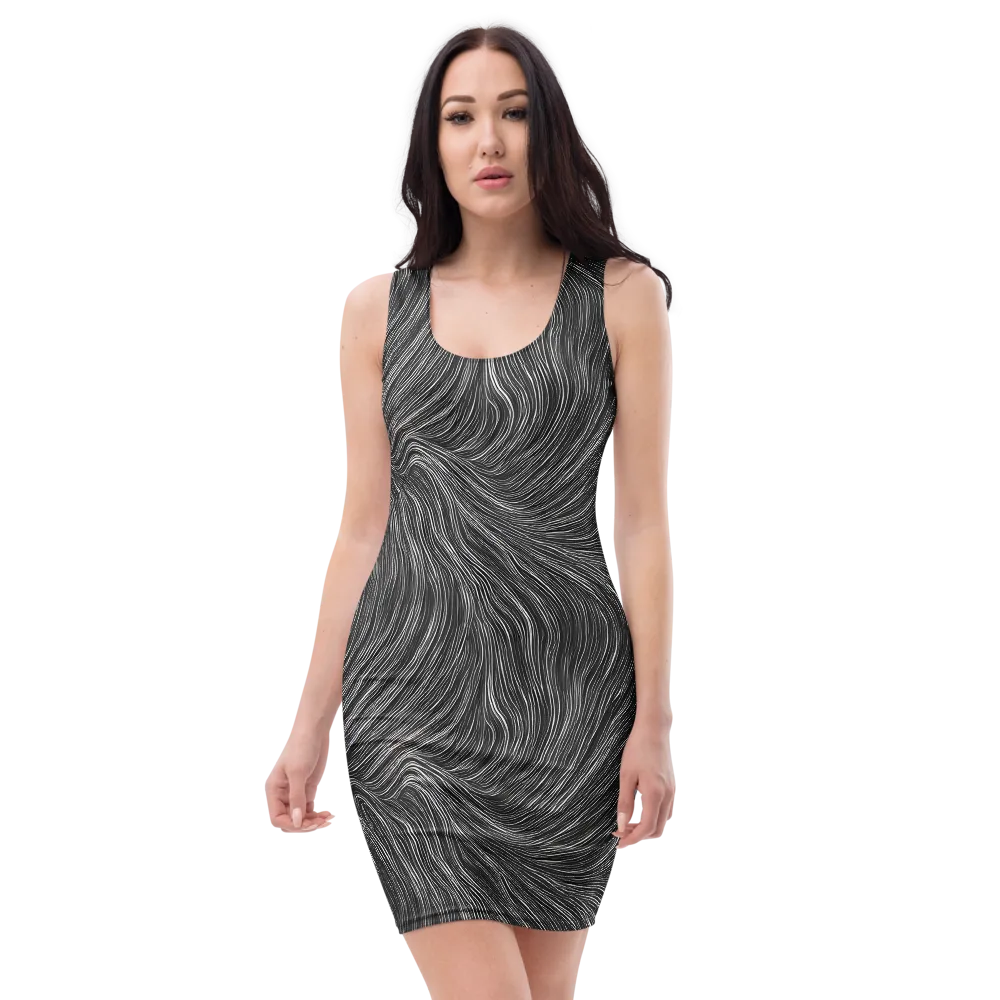Wirth Waves on Bodycon Dress — Front