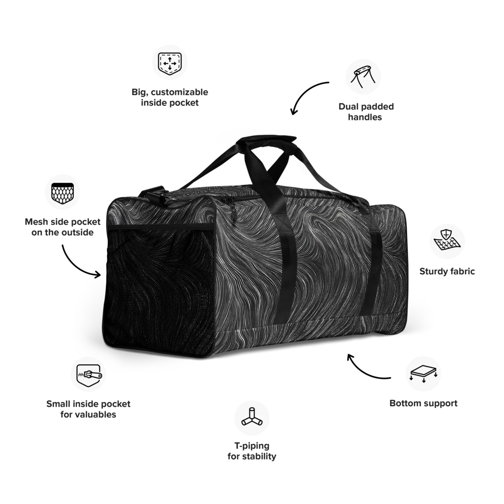 Wirth Waves on Duffle Bag — Right Front