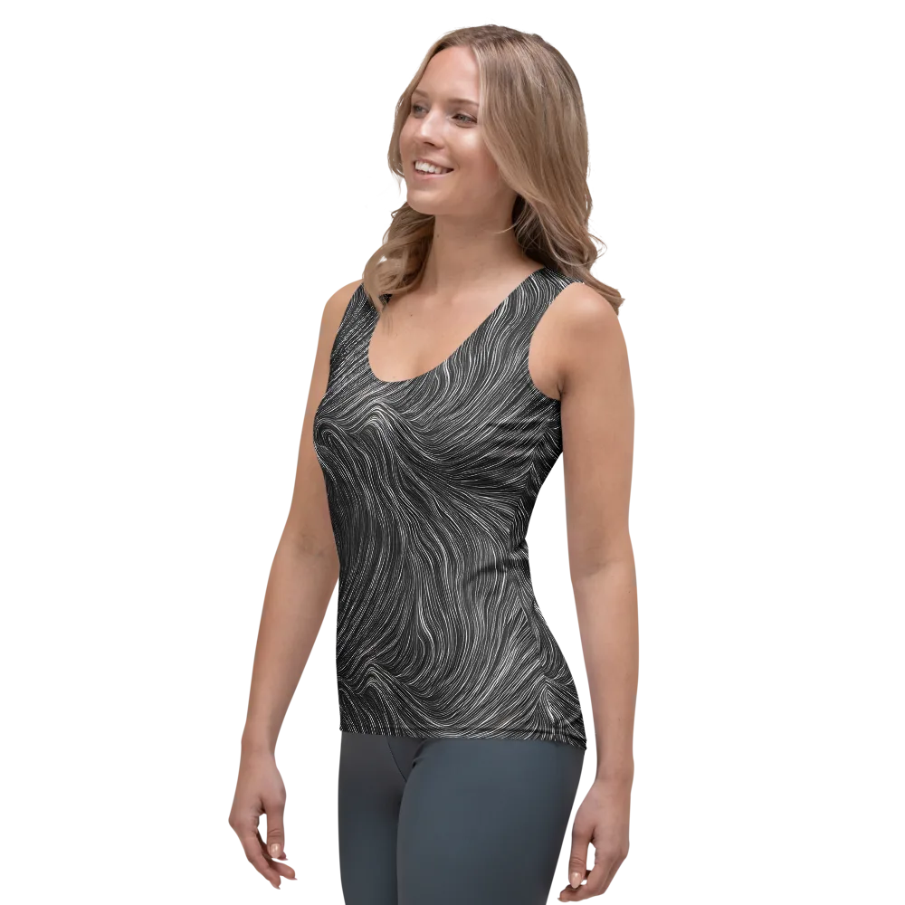 Wirth Waves on Women's Tank Top — Left Front
