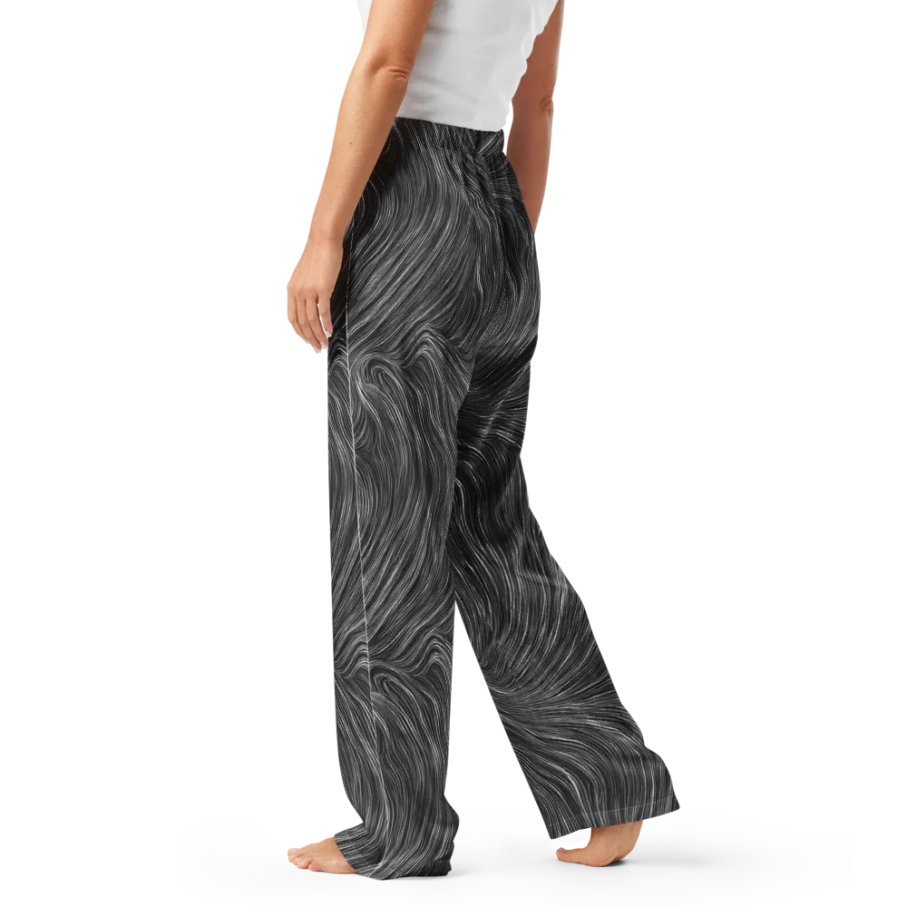 Wirth Waves on Women's Pajama Pants — Left