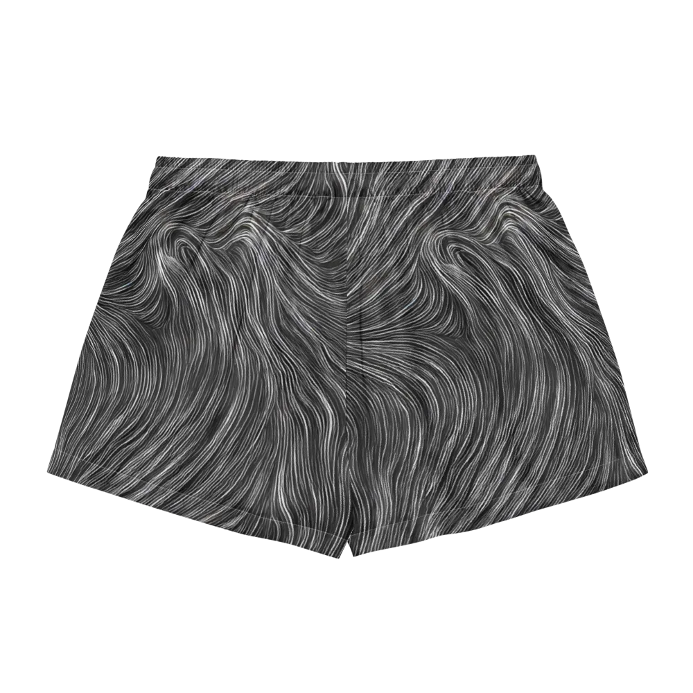 Wirth Waves on Women's Pajama Shorts — Back