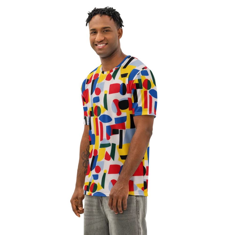 Primary Assembly on Men's Cotton Crew Neck T-Shirt — Left Front