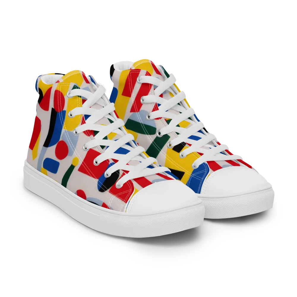 Primary Assembly on Men's High Top Canvas Shoes — Right Front