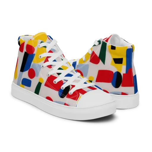 Primary Assembly on a Men's High Top Canvas Shoes