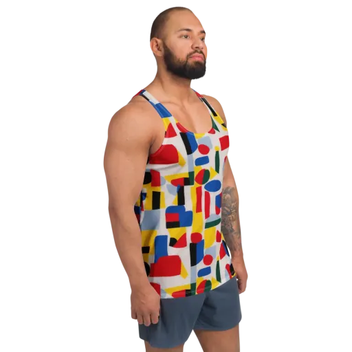 Primary Assembly on a Men's Tank Top