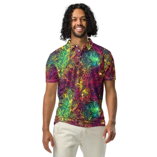 Ember And Tide on a Men's Slim Fit Polo Shirt