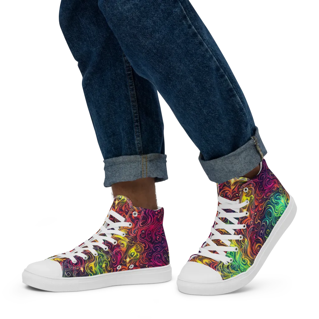 Ember And Tide on Men's High Top Canvas Shoes — Left