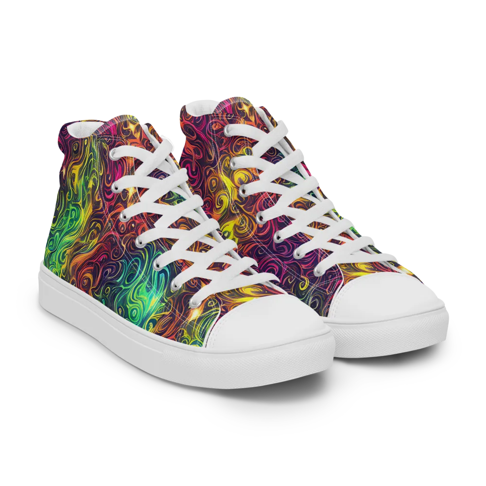 Ember And Tide on Women's High Top Canvas Shoes — Right Front