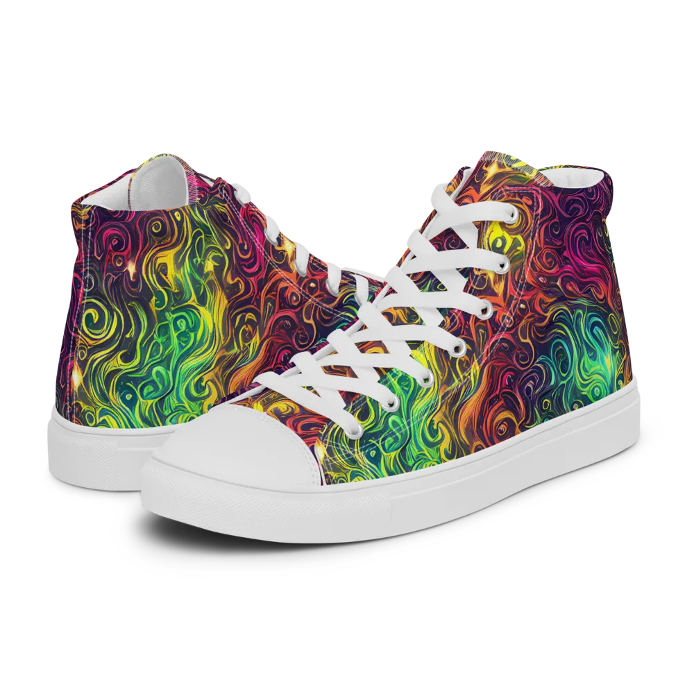 Ember And Tide on Women's High Top Canvas Shoes — Left