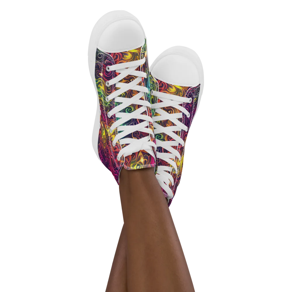 Ember And Tide on Women's High Top Canvas Shoes — Front