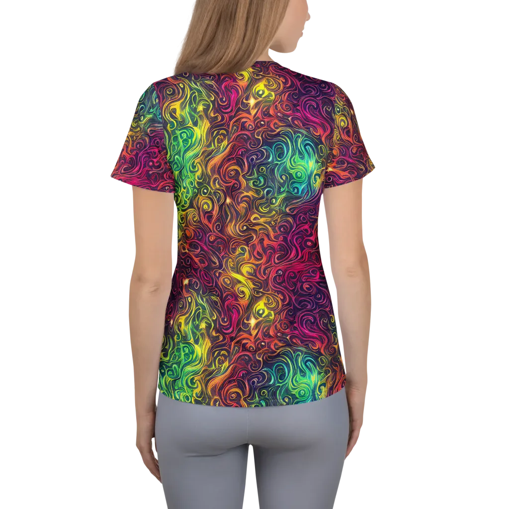 Ember And Tide on Women's Athletic T-Shirt — Back