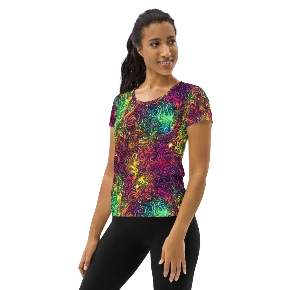 Ember And Tide on Women's Athletic T-Shirt — Left