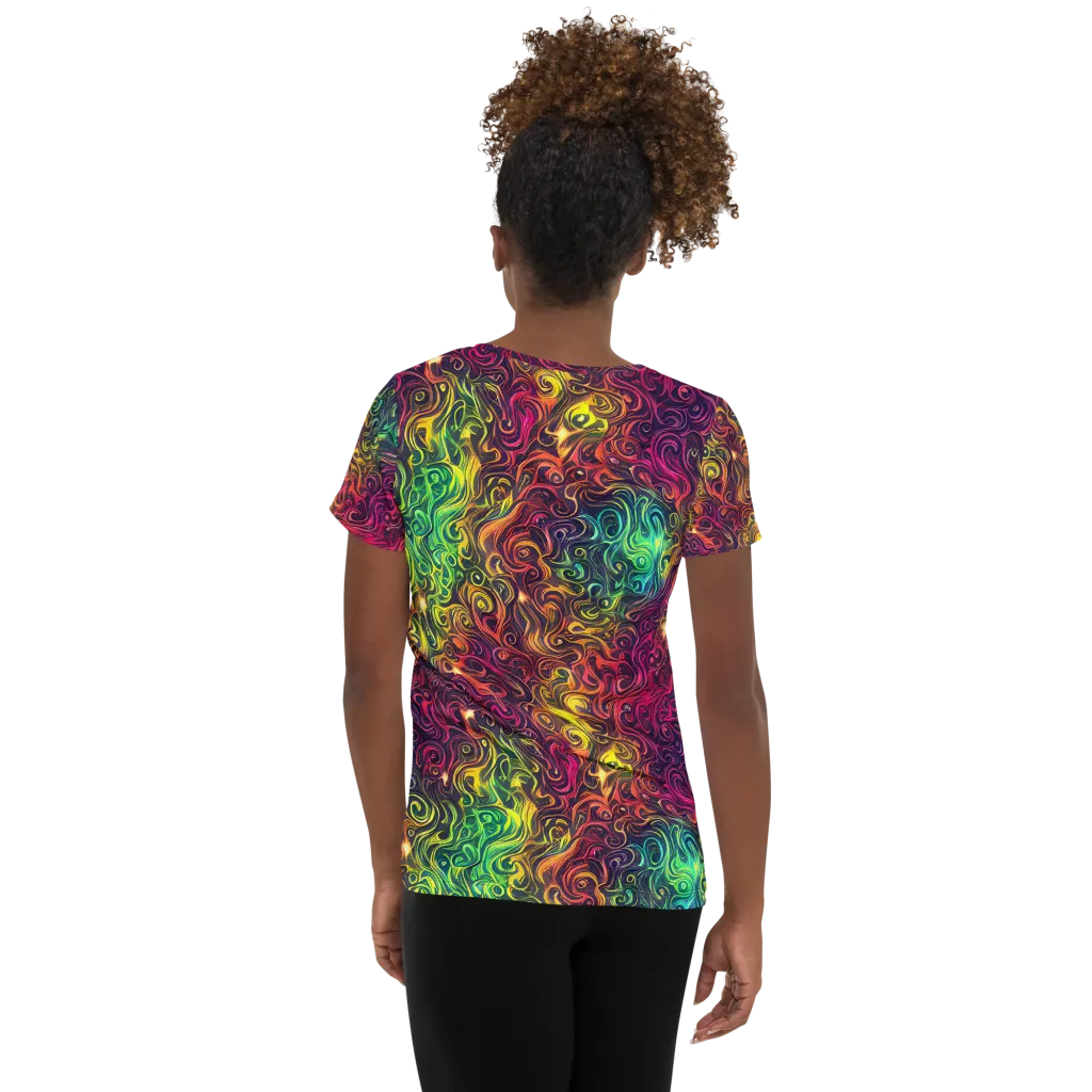 Ember And Tide on Women's Athletic T-Shirt — Back