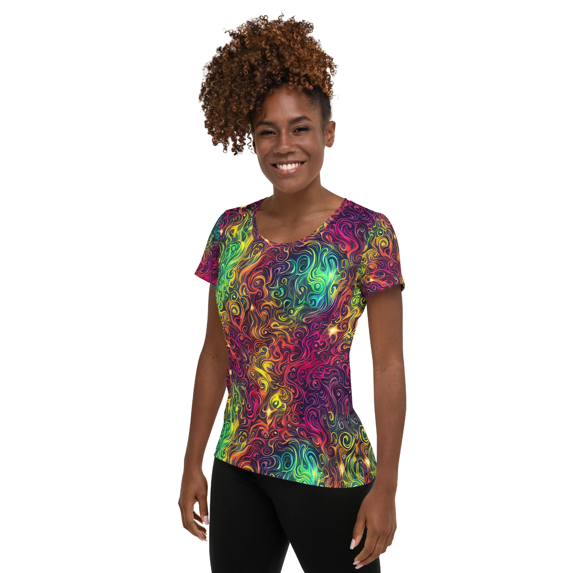Ember And Tide on Women's Athletic T-Shirt — Left