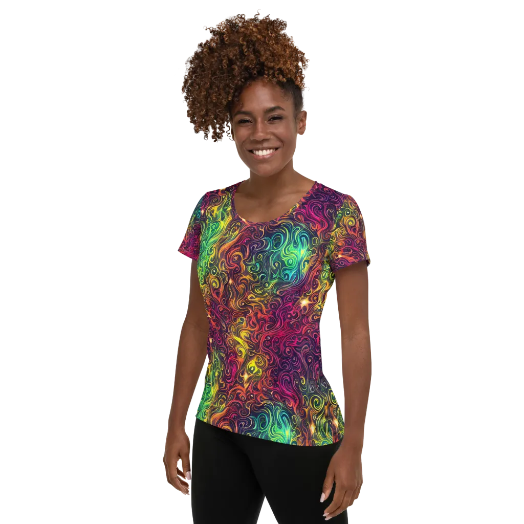 Ember And Tide on Women's Athletic T-Shirt — Left