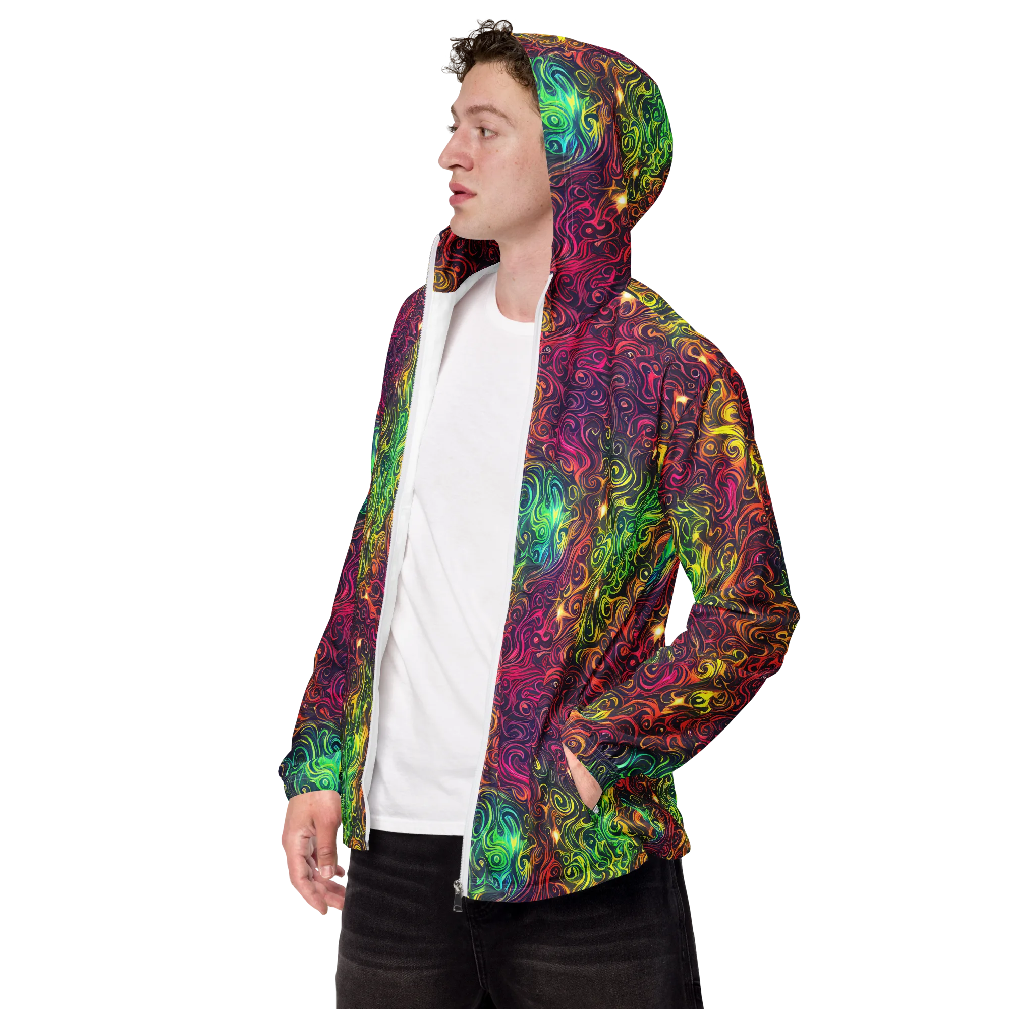 Ember And Tide on Men's Windbreaker — Left Front