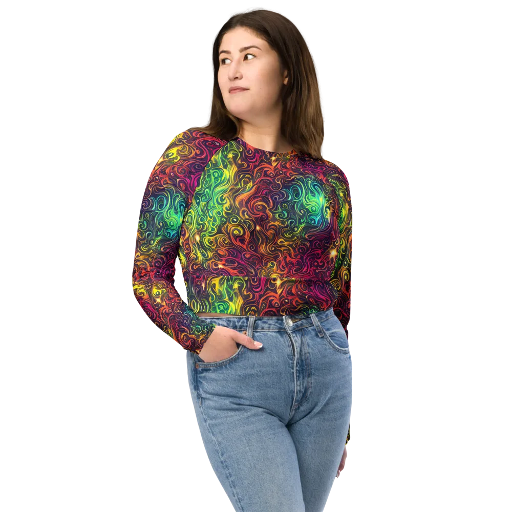 Ember And Tide on Long Sleeve Crop Top — Front
