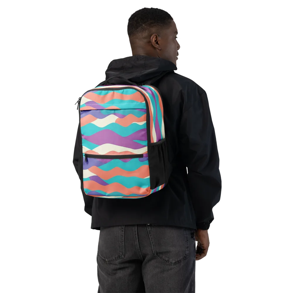 Waveform Sunset on Utility Backpack — Back