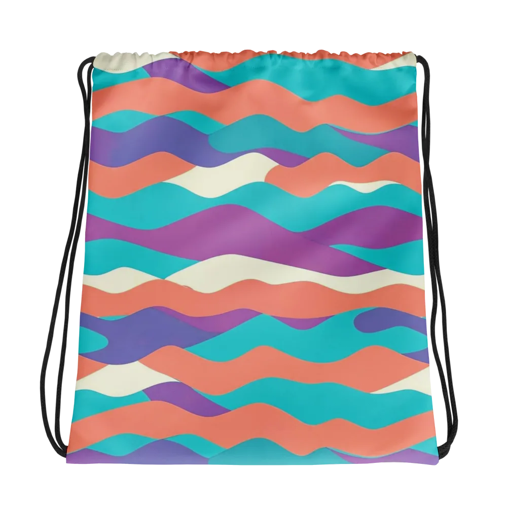 Waveform Sunset on Drawstring Bag — Photo
