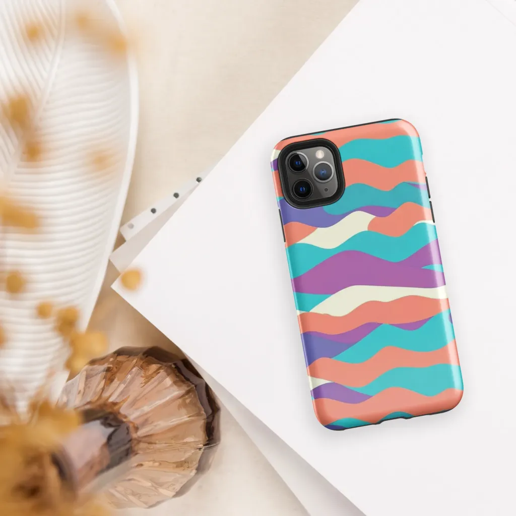 Waveform Sunset on Tough Case for iPhone® — Front