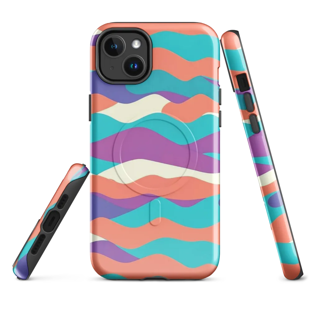 Waveform Sunset on MagSafe Tough Case for iPhone® — Front