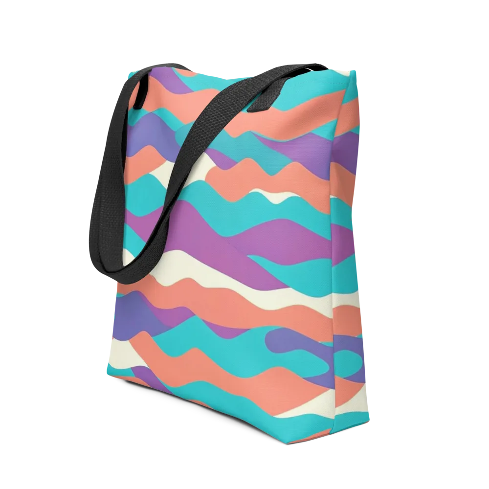 Waveform Sunset on Tote Bag — Front