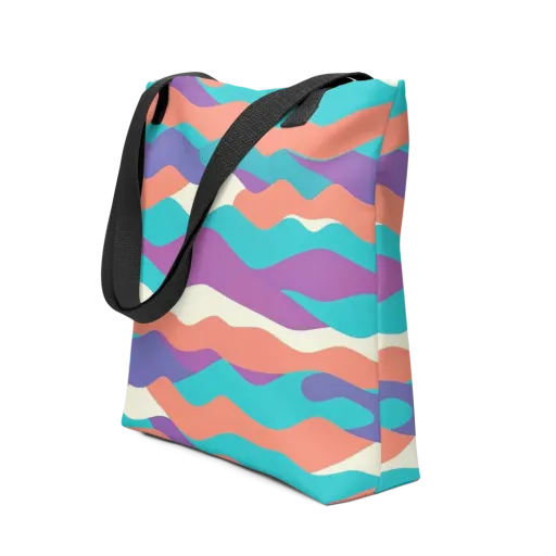 Waveform Sunset on a Tote Bag