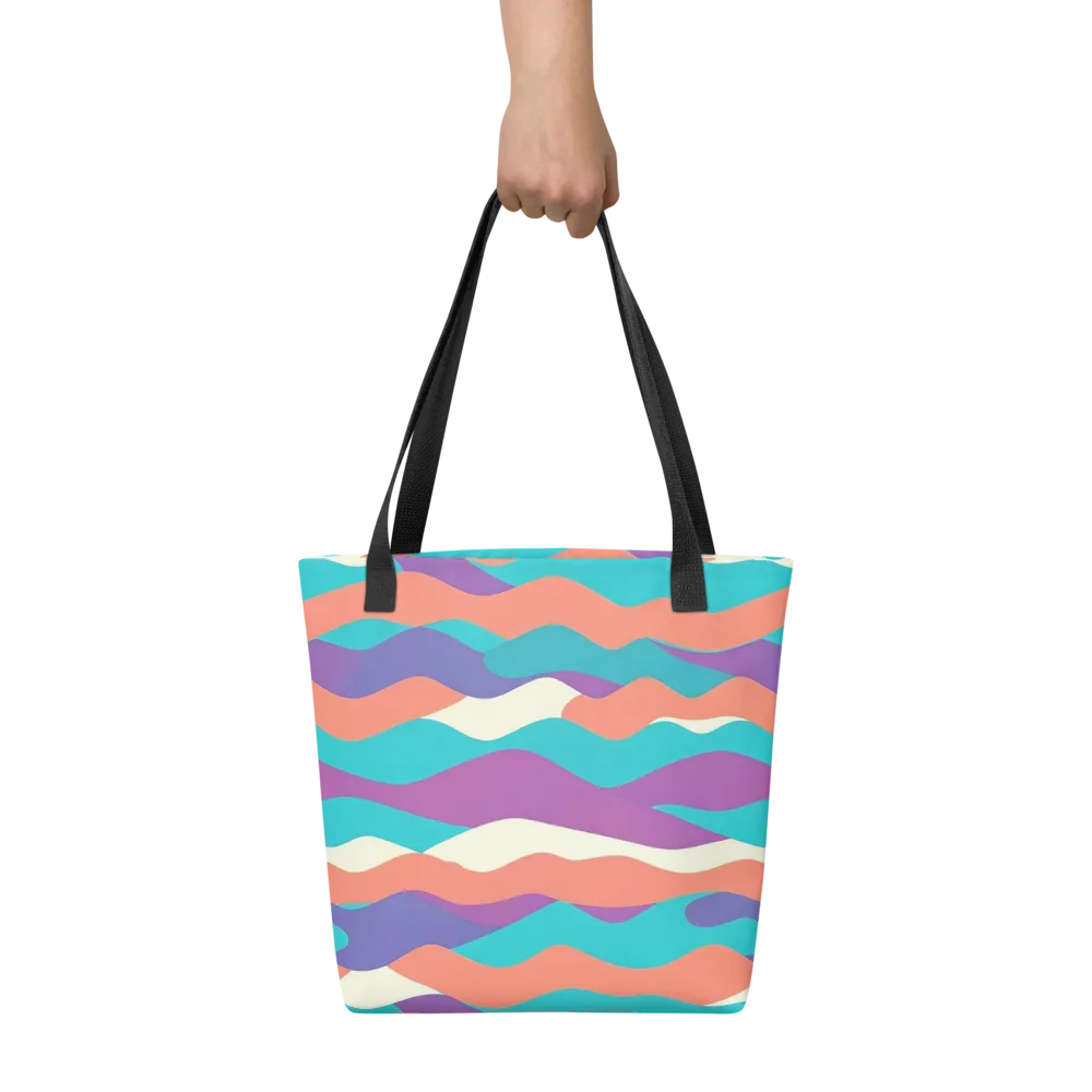 Waveform Sunset on Tote Bag — Front