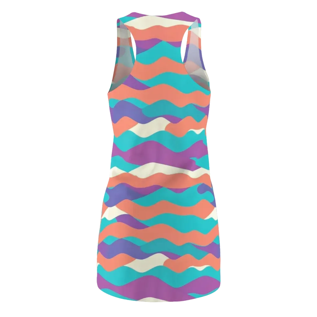 Waveform Sunset on Racerback Dress — Back