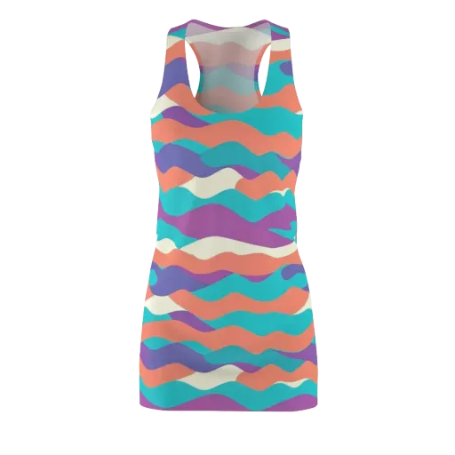 Waveform Sunset on a Racerback Dress