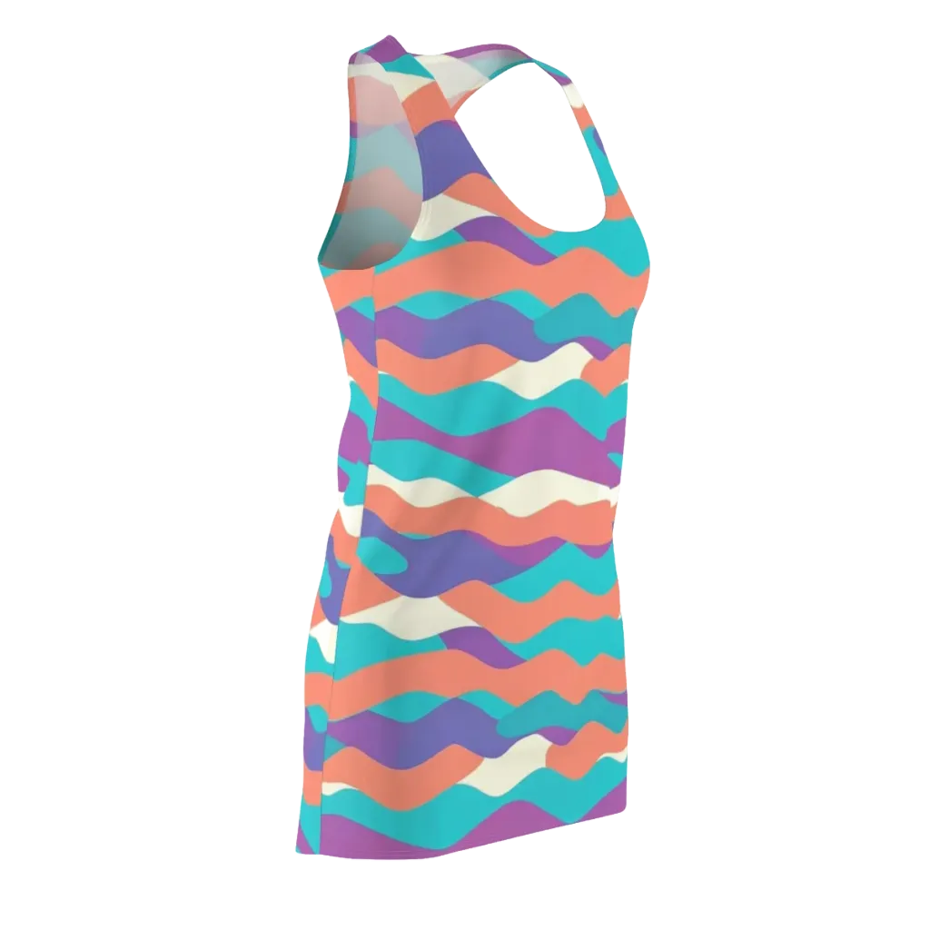 Waveform Sunset on Racerback Dress — Front Side