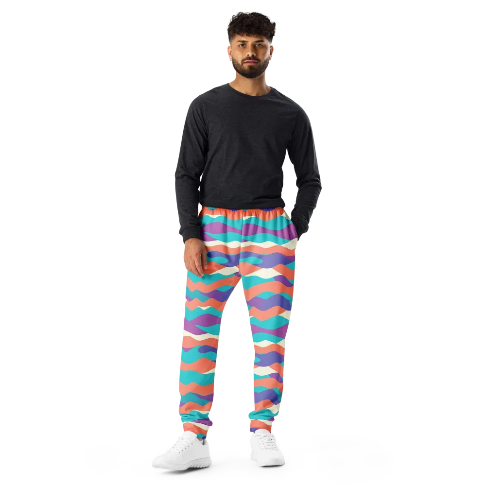 Waveform Sunset on Men's Joggers — Front