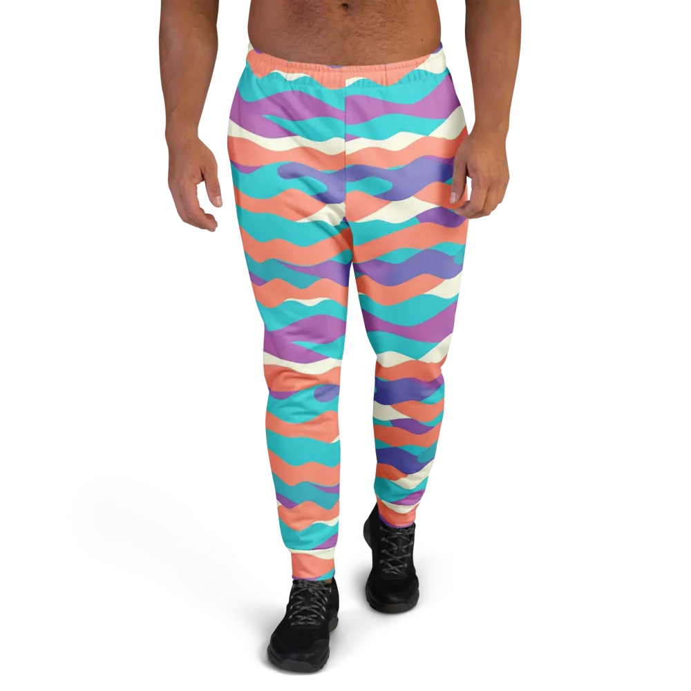 Waveform Sunset on Men's Joggers — Front
