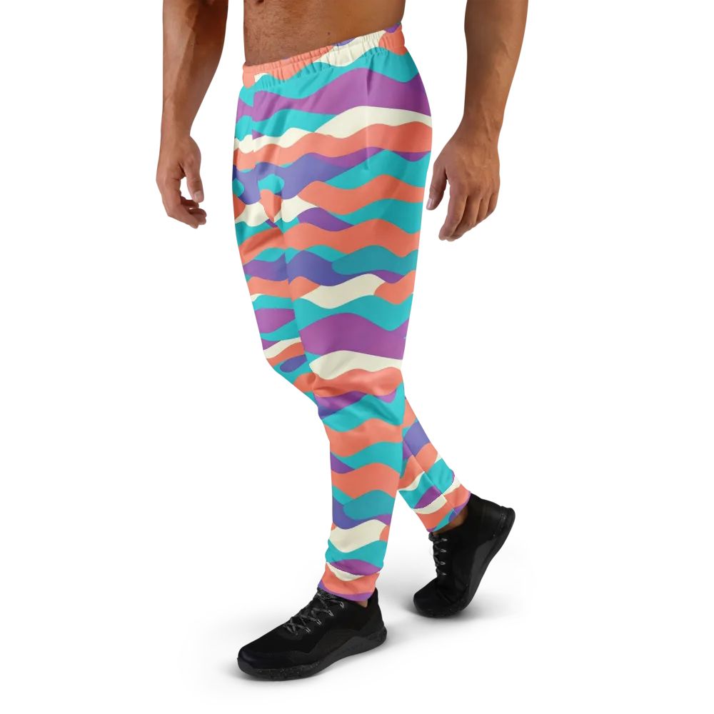 Waveform Sunset on Men's Joggers — Left