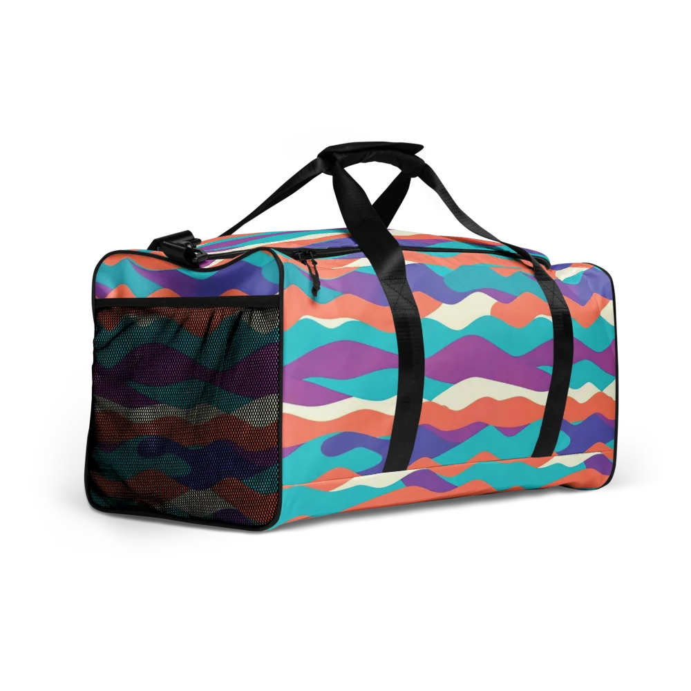 Waveform Sunset on Duffle Bag — Right Front