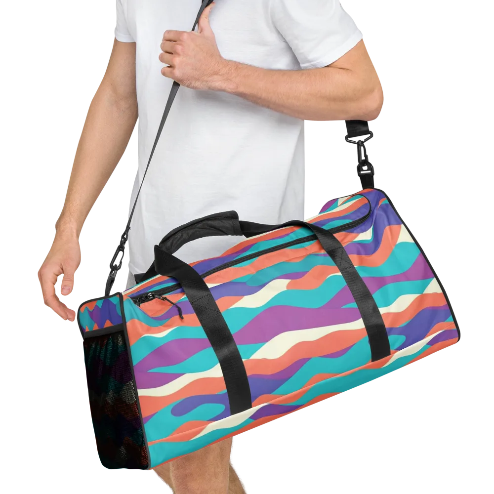 Waveform Sunset on Duffle Bag — Right Front