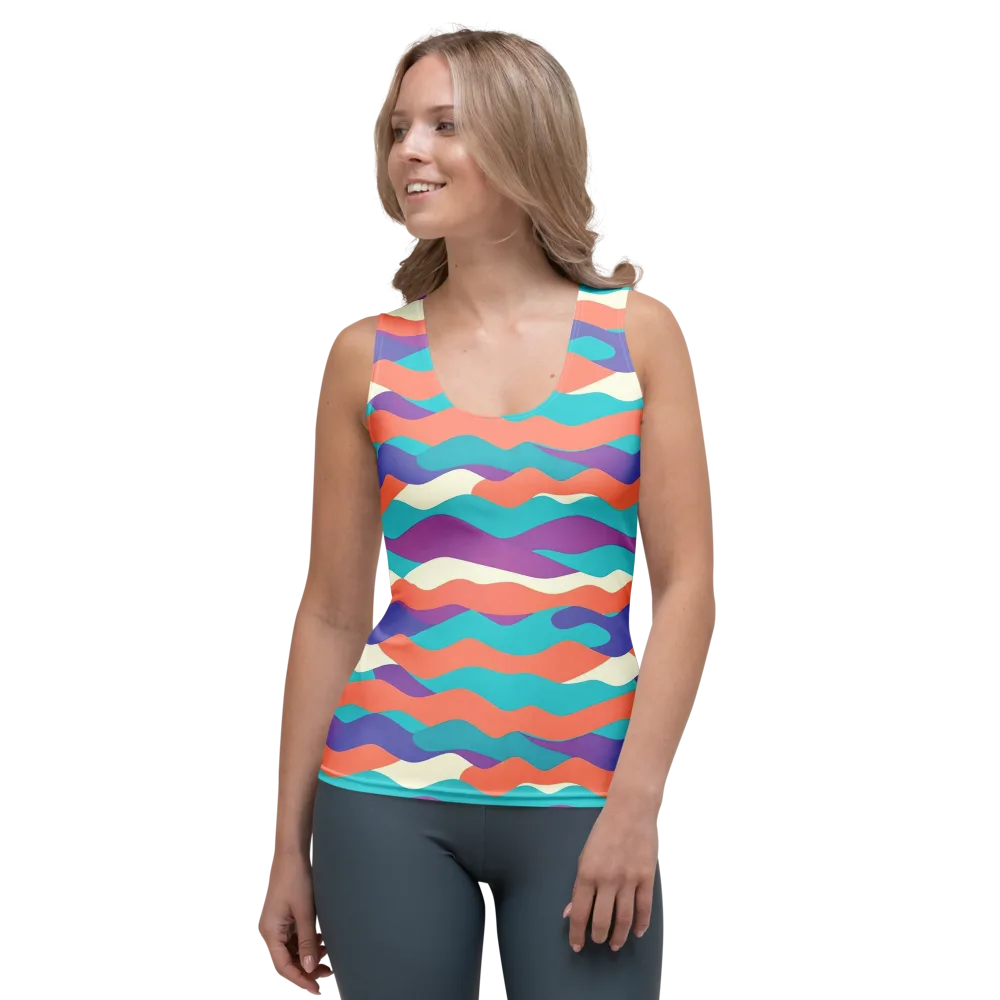 Waveform Sunset on Women's Tank Top — Front