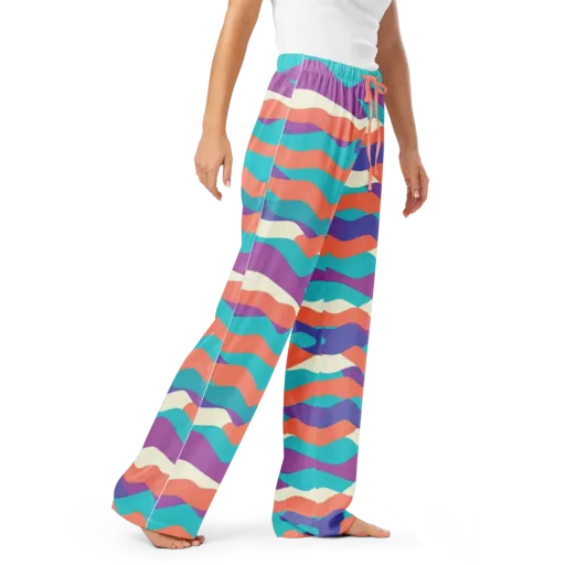 Waveform Sunset on a Women's Pajama Pants