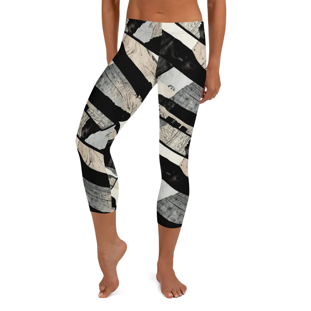 Blackwood Mosaic on Capri Leggings — Front
