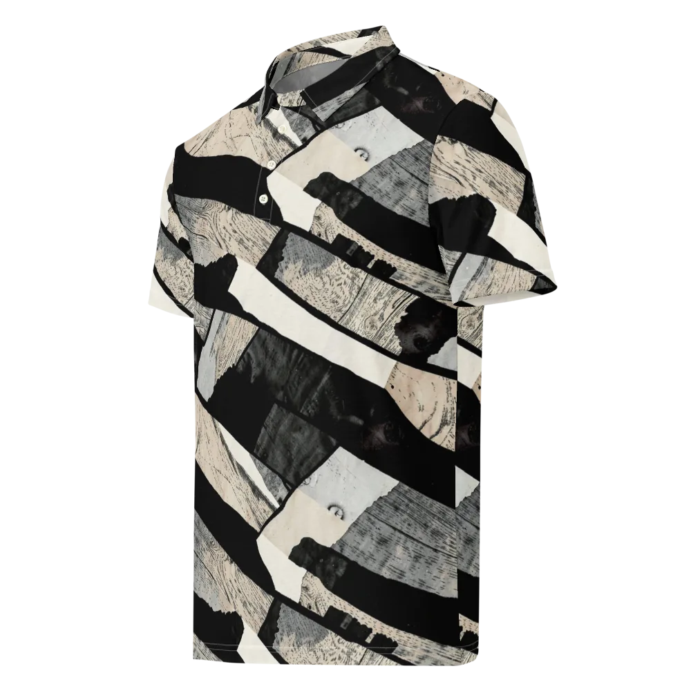Blackwood Mosaic on Men's Slim Fit Polo Shirt — Left Front