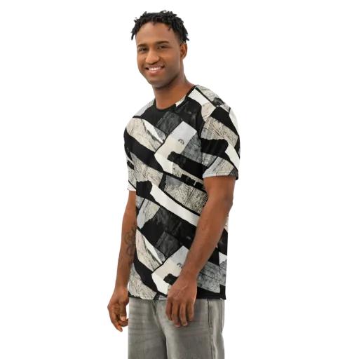 Blackwood Mosaic on a Men's Cotton Crew Neck T-Shirt