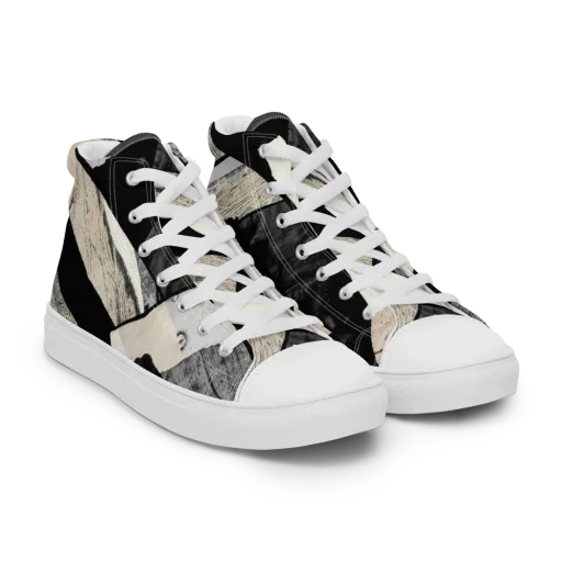 Blackwood Mosaic on a Men's High Top Canvas Shoes