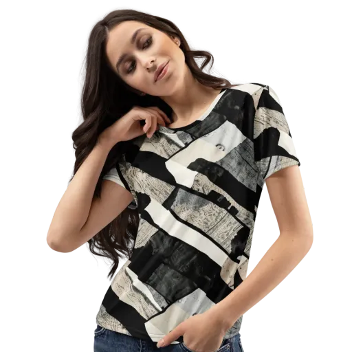 Blackwood Mosaic on a Women's Crew Neck T-Shirt